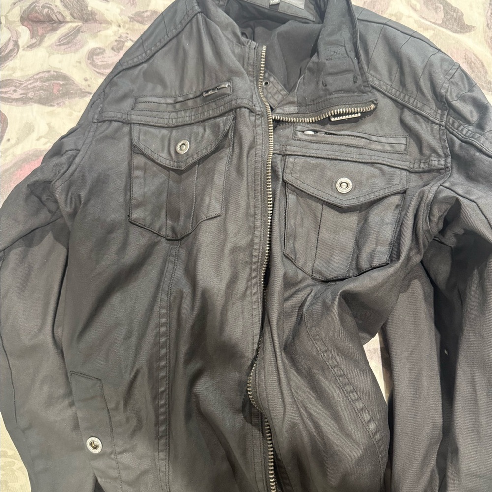 BKE Black Military Field Jacket